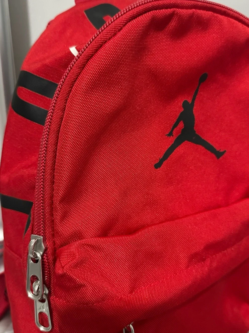Jordan Red Mini Backpack with Black Logo